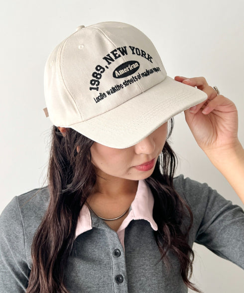 NEWYORKフロント刺繍ロゴキャップ | WR6233002 | オフホワイト
