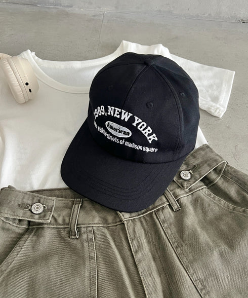 NEWYORKフロント刺繍ロゴキャップ | WR6233002 | ブラック