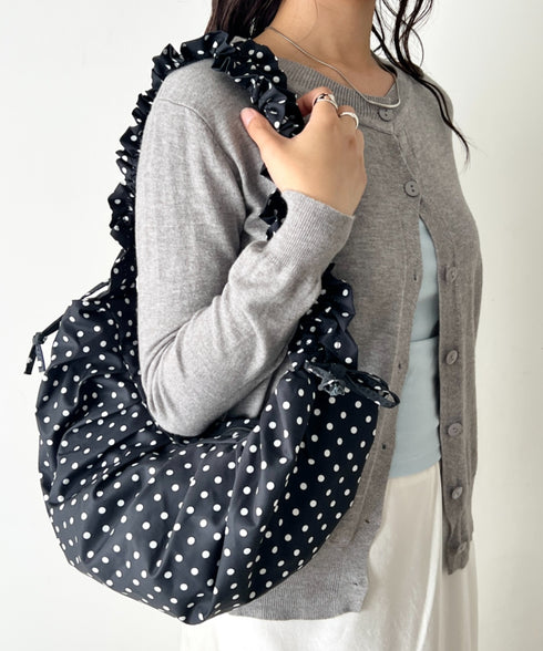 2wayドットギャザーワンショルダーバッグ | WR1265032 | ブラック