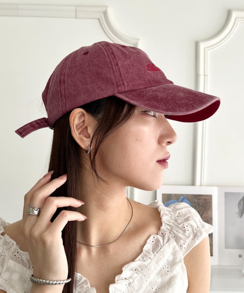 【ヴィンテージ加工・刺繍ロゴ】ウォッシュドベースボールキャップ ローキャップ | WR5265065 | レッド