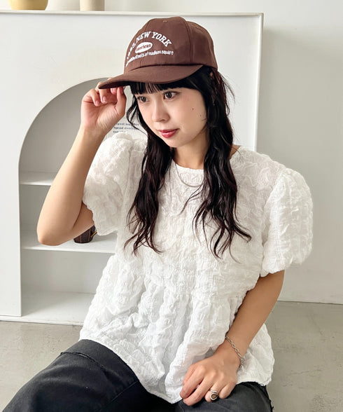 NEWYORKフロント刺繍ロゴキャップ | WR6233002 | ブラウン