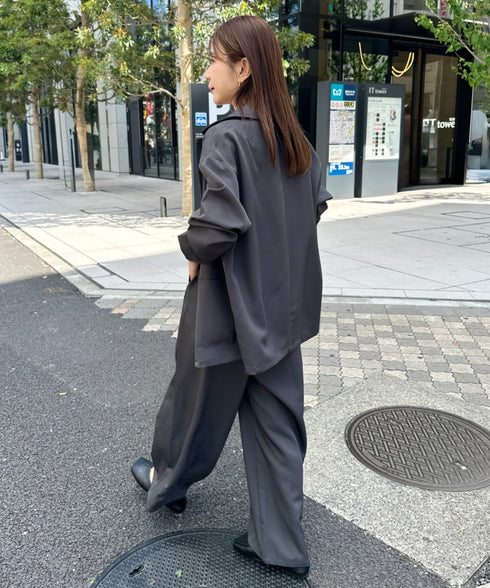 2点セットパンツドレス オールインワン+ジャケット セットフォーマル パーティードレス 結婚式 お呼ばれ オケージョンドレス | MD2265053 | チャコールグレー