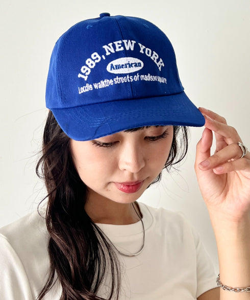 NEWYORKフロント刺繍ロゴキャップ | WR6233002 | ブルー