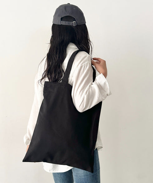 【NEWTRAL(ニュートラル)】/無地トート PC・A4収納可 コットン100% エコバッグ/101 Basic Tote Bag Lサイズ | IM1262092 | ブラック
