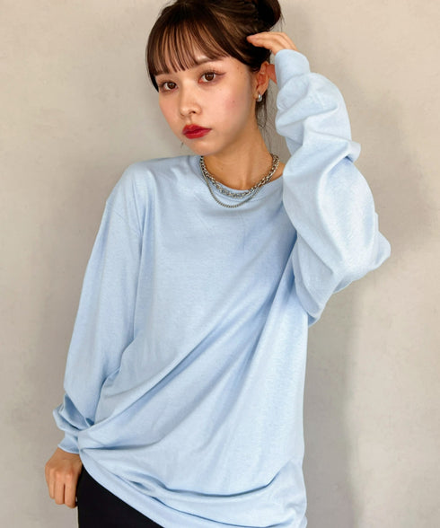 GILDAN(ギルダン) /ベーシック ロングスリーブ Tシャツ コットン ビッグシルエット オーバーサイズ サイズカラバリ豊富 長袖 ロンT 6.0オンス | 2193062 | ライトブルー