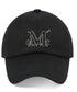 【別注・限定カラー登場】MUCENT(ムセント)/ブランド直輸入正規品 シグネチャー ロゴ ベースボール キャップ サイズ調整可能/SIGNATURE BALL CAP | AT5244039 | ブラック×シルバー