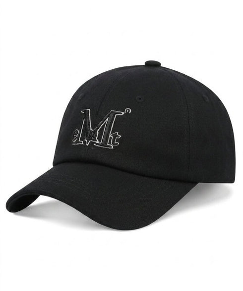 【別注・限定カラー登場】MUCENT(ムセント)/ブランド直輸入正規品 シグネチャー ロゴ ベースボール キャップ サイズ調整可能/SIGNATURE BALL CAP | AT5244039 | ブラック×シルバー