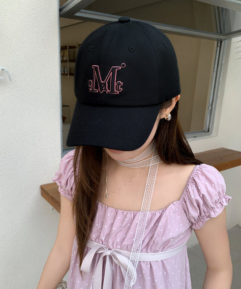 【別注・限定カラー登場】MUCENT(ムセント)/ブランド直輸入正規品 シグネチャー ロゴ ベースボール キャップ サイズ調整可能/SIGNATURE BALL CAP | AT5244039 | ブラック×ピンク