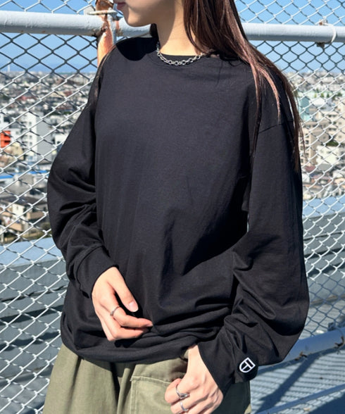 NEWTRAL(ニュートラル)/210 5.6oz Standard Emblem LS T/サイズ展開多数 コットン 無地 ロンT Tシャツ 長袖 カットソー | NT2009010 | ブラック