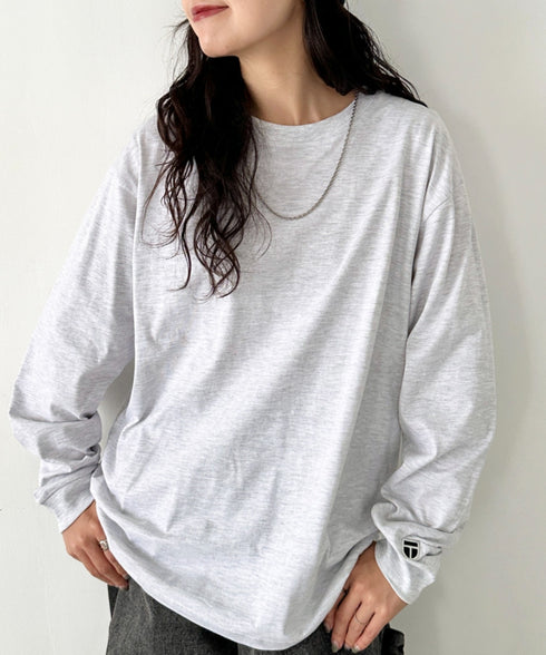 NEWTRAL(ニュートラル)/210 5.6oz Standard Emblem LS T/サイズ展開多数 コットン 無地 ロンT Tシャツ 長袖 カットソー | NT2009010 | アッシュグレー