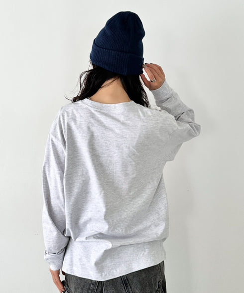 NEWTRAL(ニュートラル)/210 5.6oz Standard Emblem LS T/サイズ展開多数 コットン 無地 ロンT Tシャツ 長袖 カットソー | NT2009010 | アッシュグレー