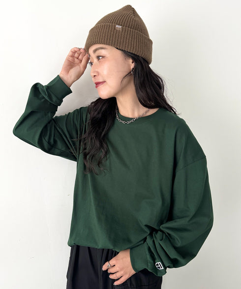 NEWTRAL(ニュートラル)/210 5.6oz Standard Emblem LS T/サイズ展開多数 コットン 無地 ロンT Tシャツ 長袖 カットソー | NT2009010 | ダークグリーン