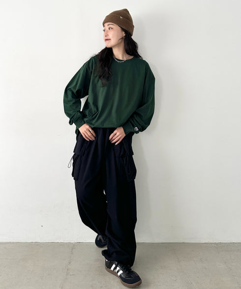 NEWTRAL(ニュートラル)/210 5.6oz Standard Emblem LS T/サイズ展開多数 コットン 無地 ロンT Tシャツ 長袖 カットソー | NT2009010 | ダークグリーン