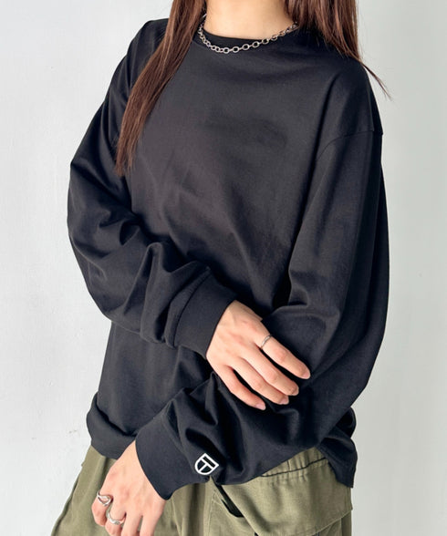 NEWTRAL(ニュートラル)/210 5.6oz Standard Emblem LS T/サイズ展開多数 コットン 無地 ロンT Tシャツ 長袖 カットソー | NT2009010 | ブラック