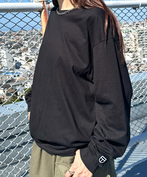 NEWTRAL(ニュートラル)/210 5.6oz Standard Emblem LS T/サイズ展開多数 コットン 無地 ロンT Tシャツ 長袖 カットソー | NT2009010 | ブラック