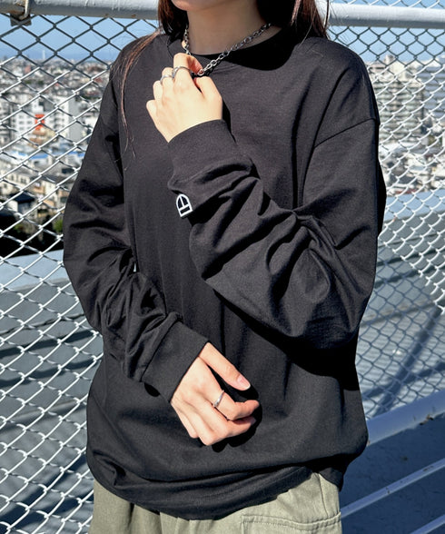 NEWTRAL(ニュートラル)/210 5.6oz Standard Emblem LS T/サイズ展開多数 コットン 無地 ロンT Tシャツ 長袖 カットソー | NT2009010 | ブラック