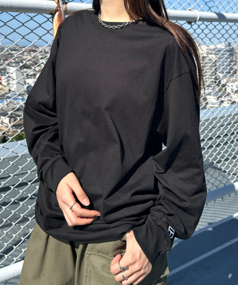 NEWTRAL(ニュートラル)/210 5.6oz Standard Emblem LS T/サイズ展開多数 コットン 無地 ロンT Tシャツ 長袖 カットソー | NT2009010 | ブラック