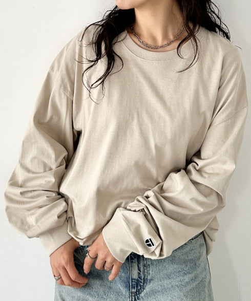 NEWTRAL(ニュートラル)/210 5.6oz Standard Emblem LS T/サイズ展開多数 コットン 無地 ロンT Tシャツ 長袖 カットソー | NT2009010 | サンドベージュ