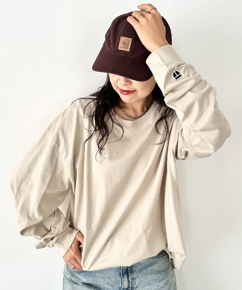 NEWTRAL(ニュートラル)/210 5.6oz Standard Emblem LS T/サイズ展開多数 コットン 無地 ロンT Tシャツ 長袖 カットソー | NT2009010 | サンドベージュ