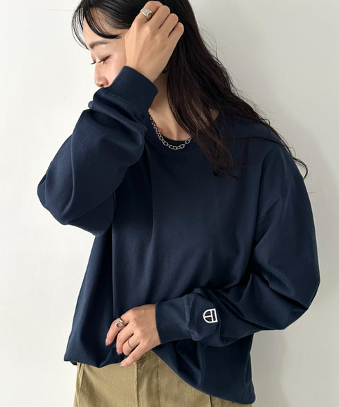 NEWTRAL(ニュートラル)/210 5.6oz Standard Emblem LS T/サイズ展開多数 コットン 無地 ロンT Tシャツ 長袖 カットソー | NT2009010 | ネイビー
