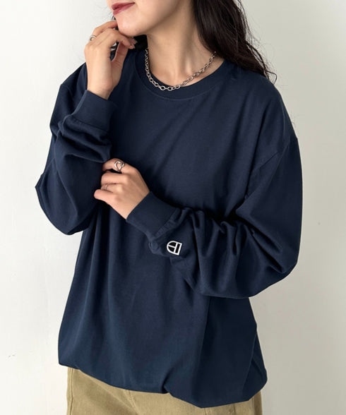 NEWTRAL(ニュートラル)/210 5.6oz Standard Emblem LS T/サイズ展開多数 コットン 無地 ロンT Tシャツ 長袖 カットソー | NT2009010 | ネイビー