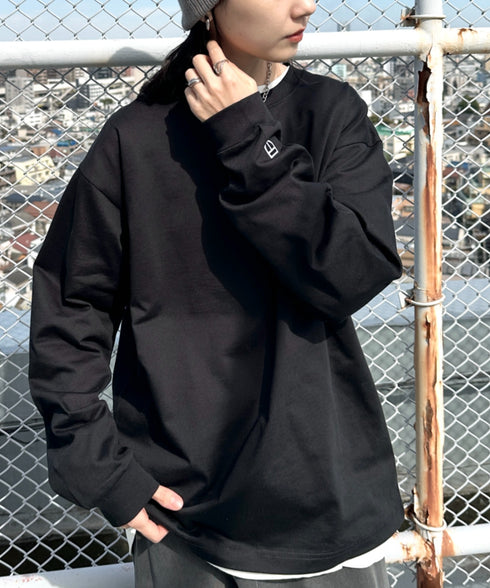 NEWTRAL(ニュートラル)/212 9.8oz Super Heavy Emblem LS T/サイズ展開多数 コットン 無地 スーパーヘビーロンT | NT2009012 | ブラック