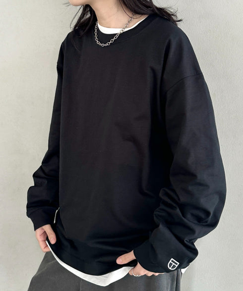 NEWTRAL(ニュートラル)/212 9.8oz Super Heavy Emblem LS T/サイズ展開多数 コットン 無地 スーパーヘビーロンT | NT2009012 | ブラック