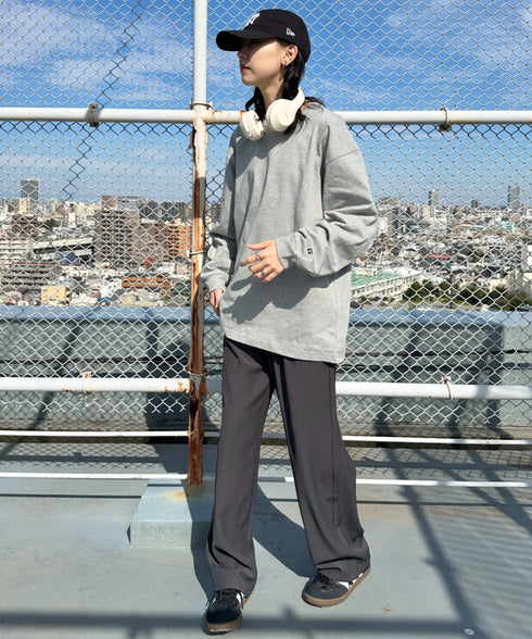 NEWTRAL(ニュートラル)/212 9.8oz Super Heavy Emblem LS T/サイズ展開多数 コットン 無地 スーパーヘビーロンT | NT2009012 | グレー