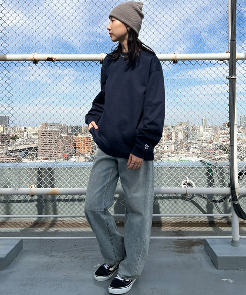 NEWTRAL(ニュートラル)/212 9.8oz Super Heavy Emblem LS T/サイズ展開多数 コットン 無地 スーパーヘビーロンT | NT2009012 | ネイビー