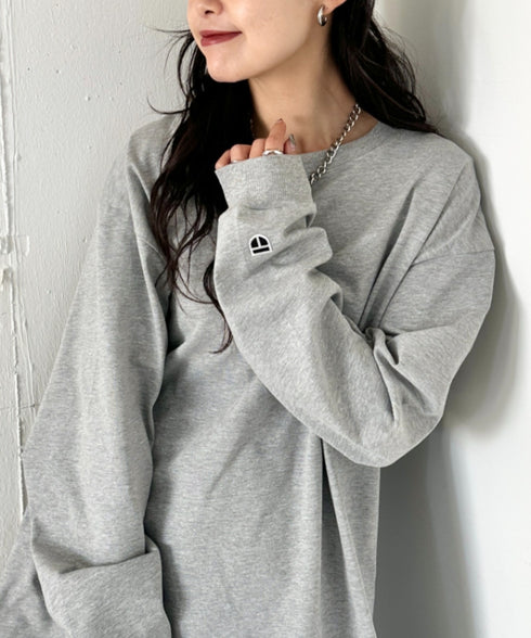 NEWTRAL(ニュートラル)/212 9.8oz Super Heavy Emblem LS T/サイズ展開多数 コットン 無地 スーパーヘビーロンT | NT2009012 | グレー