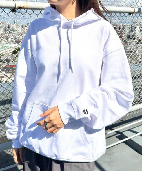 NEWTRAL(ニュートラル)/216 11.2oz Standard Emblem PO Hoodie/オーバーサイズ 裏毛 起毛なし 無地 ワッペン ワンポイント スウェット パーカー フーディー | NT2009016 | ホワイト