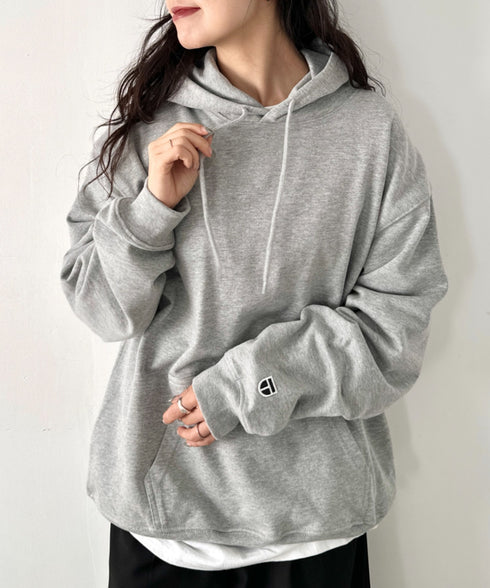 NEWTRAL(ニュートラル)/216 11.2oz Standard Emblem PO Hoodie/オーバーサイズ 裏毛 起毛なし 無地 ワッペン ワンポイント スウェット パーカー フーディー | NT2009016 | グレー