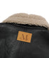 MUCENT(ムセント)/ワッペン ムートン ボア ジャケット ブルゾン/CHIVE LEATHER WAPEN MUSTANG JACKET | AT2254060 | ブラック