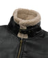MUCENT(ムセント)/ワッペン ムートン ボア ジャケット ブルゾン/CHIVE LEATHER WAPEN MUSTANG JACKET | AT2254060 | ブラック