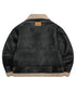 MUCENT(ムセント)/ワッペン ムートン ボア ジャケット ブルゾン/CHIVE LEATHER WAPEN MUSTANG JACKET | AT2254060 | ブラック
