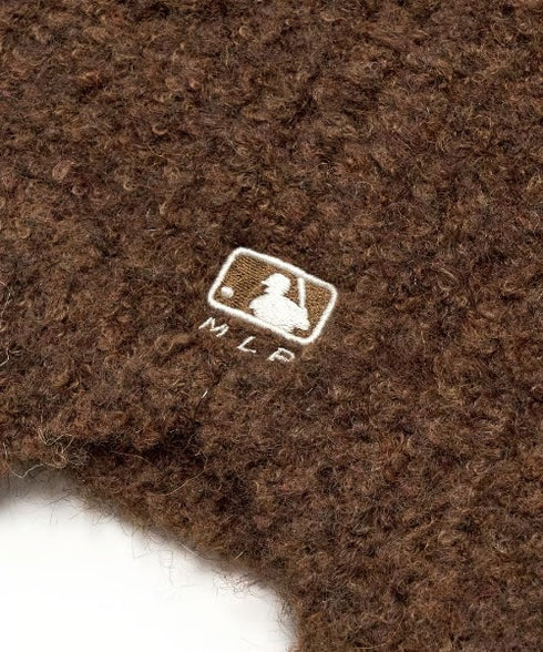 MLB KOREA(エムエルビーコリア)/猫耳 ねこ耳ビーニー 耳付き ロゴパッチ ワッペン ビーニー ニット帽 フラップニットキャップ/Miyaong Earflap Beanie | AT5254071 | ブラウン