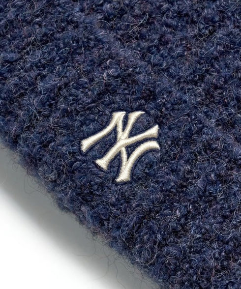 MLB KOREA(エムエルビーコリア)/猫耳 ねこ耳ビーニー 耳付き ロゴパッチ ワッペン ビーニー ニット帽/Plush Miyaong Beanie | AT5254072 | ネイビー