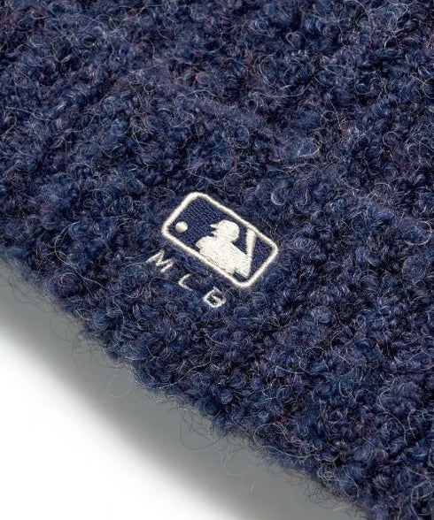 MLB KOREA(エムエルビーコリア)/猫耳 ねこ耳ビーニー 耳付き ロゴパッチ ワッペン ビーニー ニット帽/Plush Miyaong Beanie | AT5254072 | ネイビー