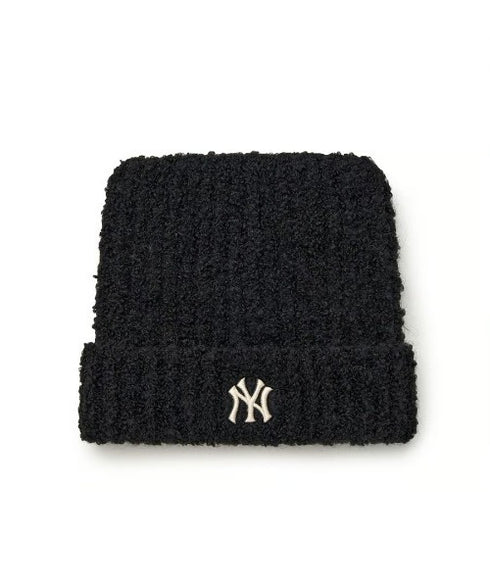 MLB KOREA(エムエルビーコリア)/猫耳 ねこ耳ビーニー 耳付き ロゴパッチ ワッペン ビーニー ニット帽/Plush Miyaong Beanie | AT5254072 | ブラック