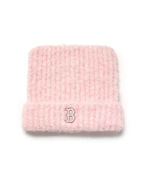 MLB KOREA(エムエルビーコリア)/猫耳 ねこ耳ビーニー 耳付き ロゴパッチ ワッペン ビーニー ニット帽/Plush Miyaong Beanie | AT5254072 | ピンク