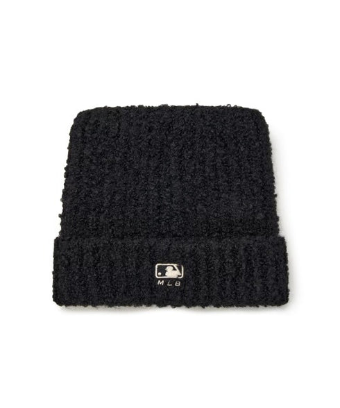 MLB KOREA(エムエルビーコリア)/猫耳 ねこ耳ビーニー 耳付き ロゴパッチ ワッペン ビーニー ニット帽/Plush Miyaong Beanie | AT5254072 | ブラック