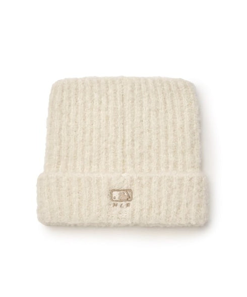 MLB KOREA(エムエルビーコリア)/猫耳 ねこ耳ビーニー 耳付き ロゴパッチ ワッペン ビーニー ニット帽/Plush Miyaong Beanie | AT5254072 | クリーム