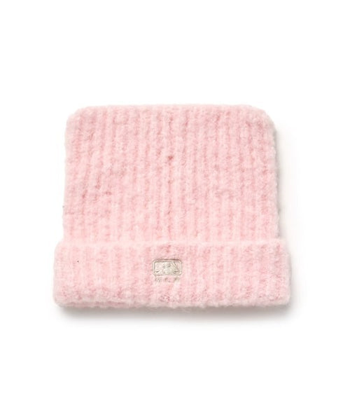 MLB KOREA(エムエルビーコリア)/猫耳 ねこ耳ビーニー 耳付き ロゴパッチ ワッペン ビーニー ニット帽/Plush Miyaong Beanie | AT5254072 | ピンク