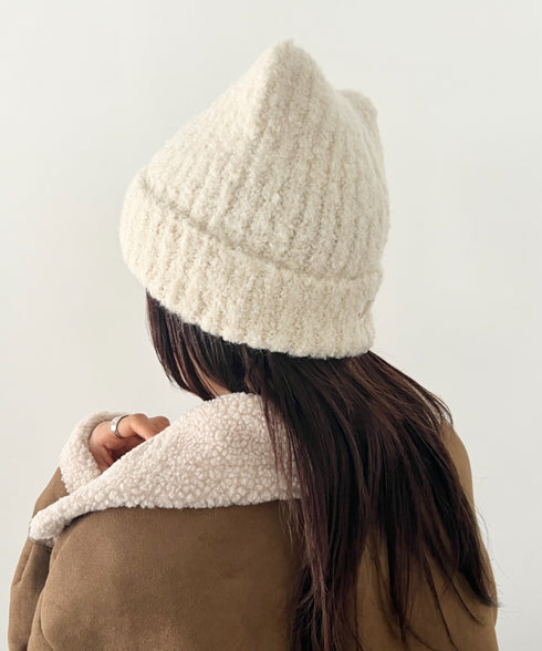 MLB KOREA(エムエルビーコリア)/猫耳 ねこ耳ビーニー 耳付き ロゴパッチ ワッペン ビーニー ニット帽/Plush Miyaong Beanie | AT5254072 | クリーム