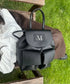 MUCENT(ムセント)/ミニ ポケット リュック バックパック/AREN TWO POCKET LEATHER MINI BACKPACK | AT1254078 | ブラック
