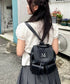 MUCENT(ムセント)/ミニ ポケット リュック バックパック/AREN TWO POCKET LEATHER MINI BACKPACK | AT1254078 | ブラック
