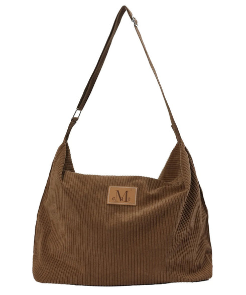 MUCENT(ムセント)/軽量 大容量 コーデュロイ クロス メッセンジャー ショルダーバッグ/SOFT CORDUROY CROSS BAG | AT1254079 | ブラウン