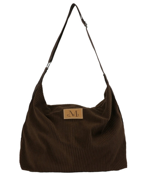 MUCENT(ムセント)/軽量 大容量 コーデュロイ クロス メッセンジャー ショルダーバッグ/SOFT CORDUROY CROSS BAG | AT1254079 | ダークブラウン