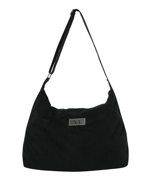 MUCENT(ムセント)/軽量 大容量 コーデュロイ クロス メッセンジャー ショルダーバッグ/SOFT CORDUROY CROSS BAG | AT1254079 | ブラック