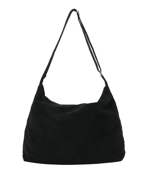 MUCENT(ムセント)/軽量 大容量 コーデュロイ クロス メッセンジャー ショルダーバッグ/SOFT CORDUROY CROSS BAG | AT1254079 | ブラック